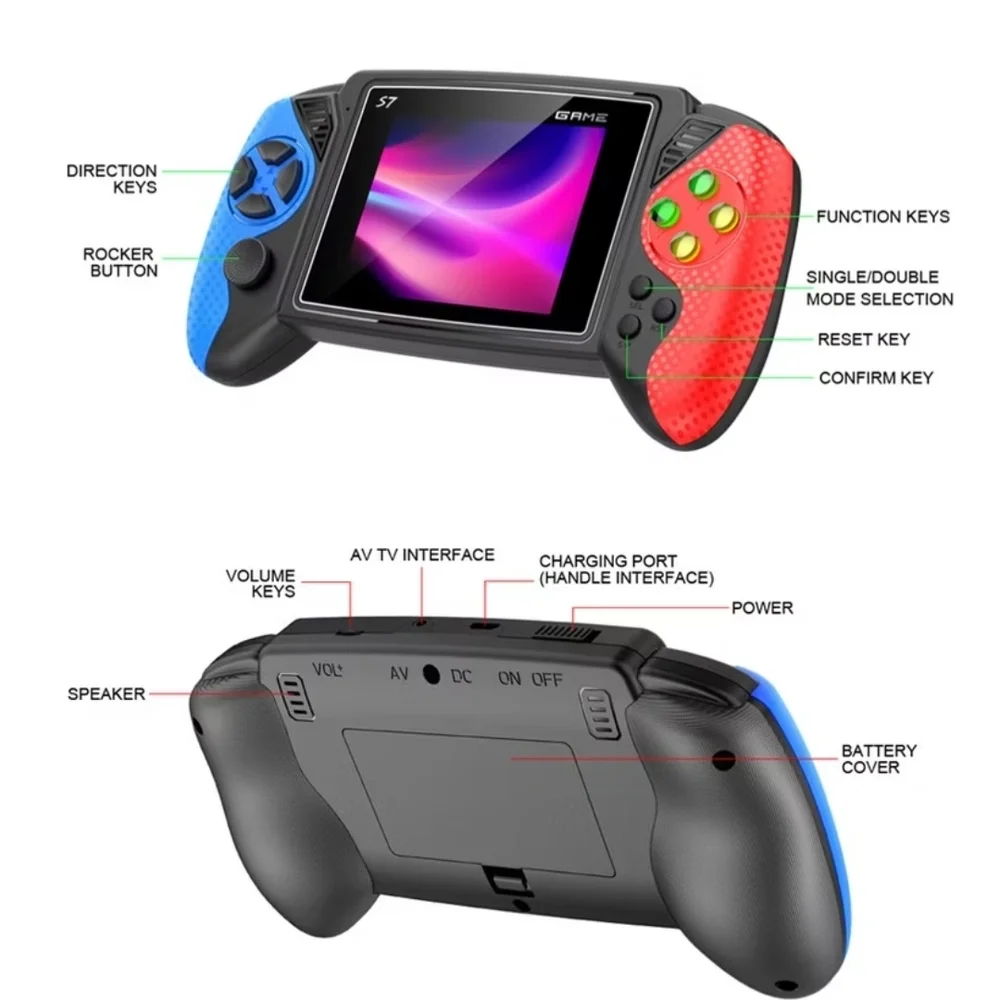 S7 Handheld Console Electronics Retro Classic Kids Adults Video Games System
